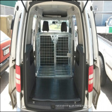 Gaiola de cão de caixa de veículo de luxo resistente com três portas